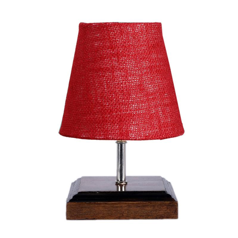 Buy Niksha Table Lamp With Jute Shade - Maroon Table Lamp from Vaaree