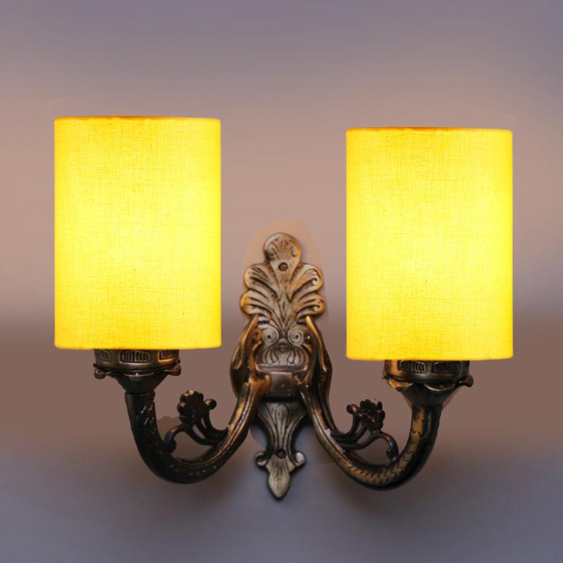 

Vintage Cylindrical Duo Wall Lamp - Yellow
