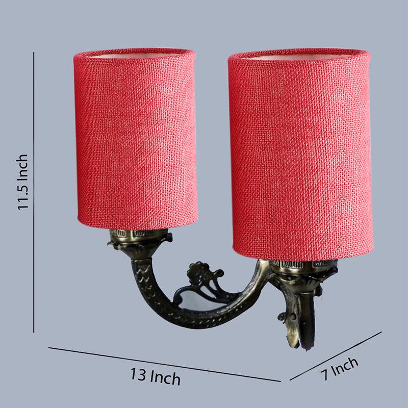 Buy Vintage Cylindrical Duo Wall Lamp - Pink Wall Lamp from Vaaree