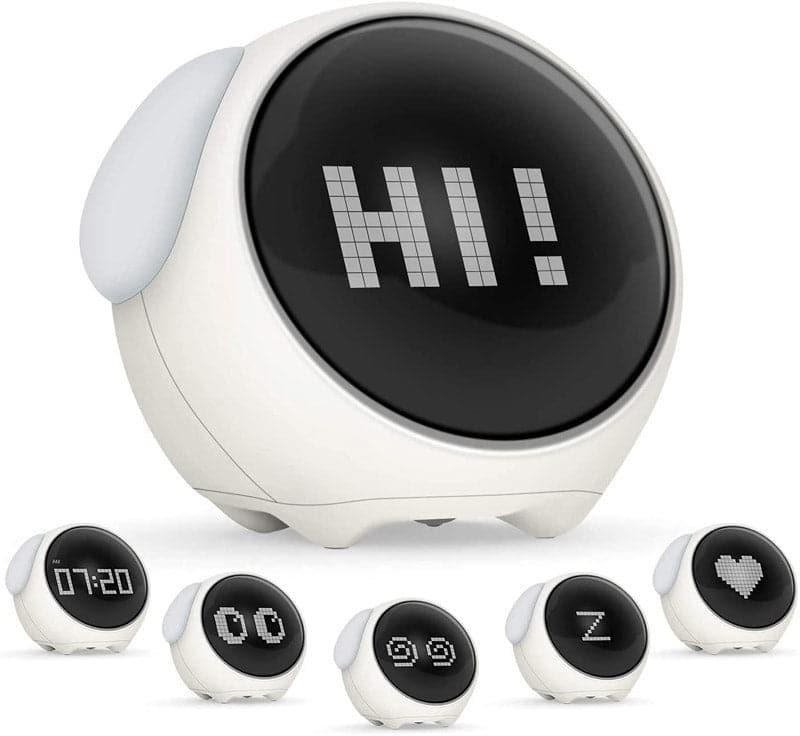 Buy Robo Emoji Digital Clock - White Alarm Clock from Vaaree