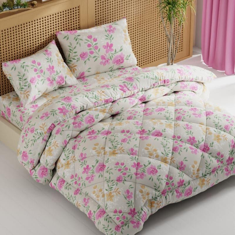 

Masa Floral Bedding Set, Beige;pink