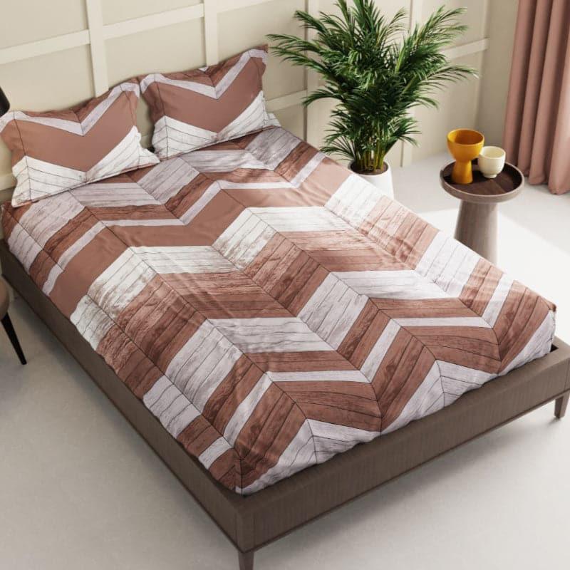 

Leera Geometric Bedsheet, Brown