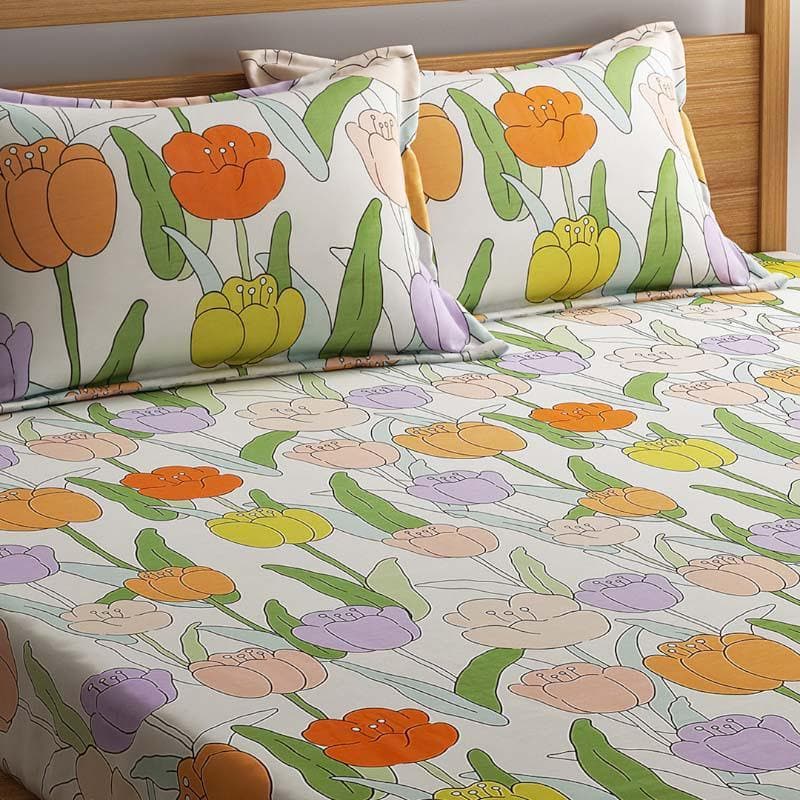 Buy Tulip Nyla Bedsheet Bedsheets from Vaaree