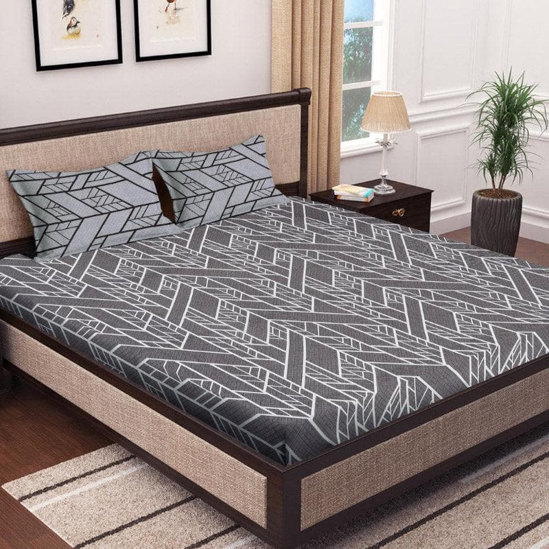 

Zig Zag Misu Bedsheet - Dark Grey