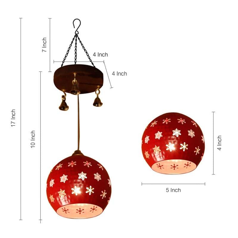Buy Dome Drova Ceiling Lamp - Red Ceiling Lamp from Vaaree