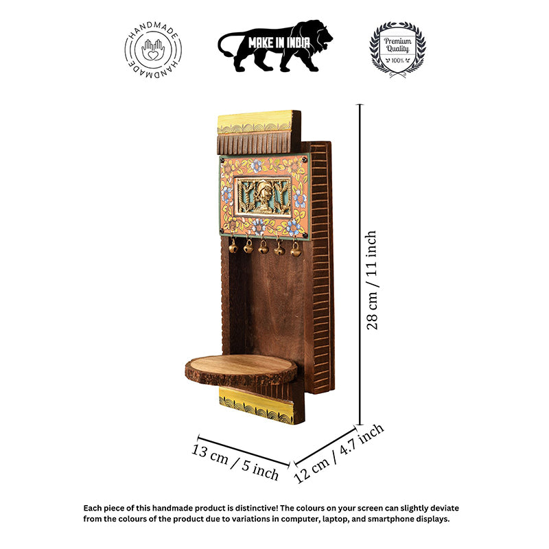 Buy Patang Perch Brass & Wood Shelf Shelves from Vaaree