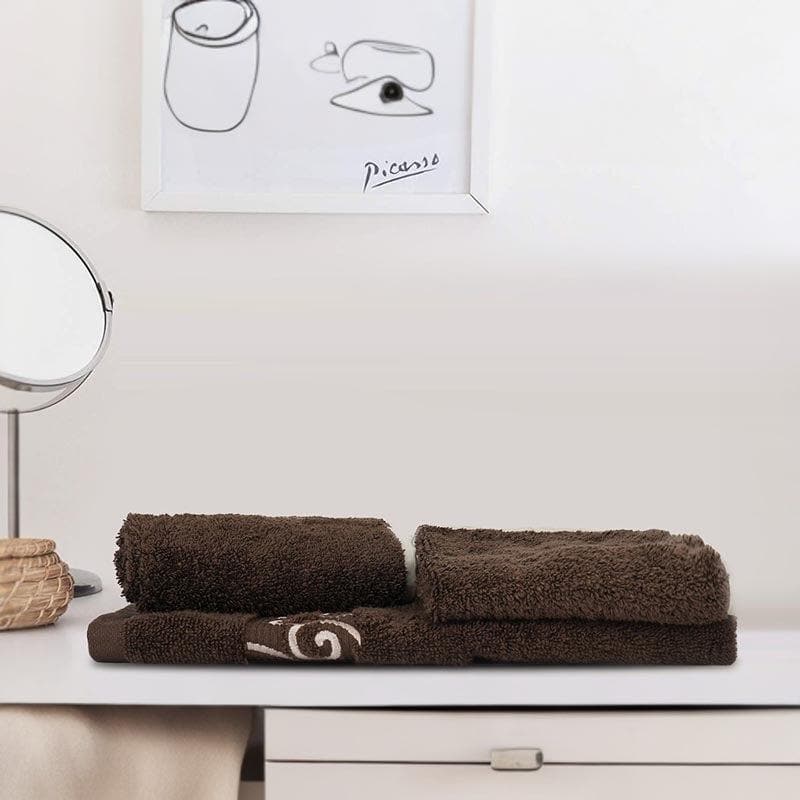 

Zen Zest Hand & Face Towel (Brown) - Three Piece Set