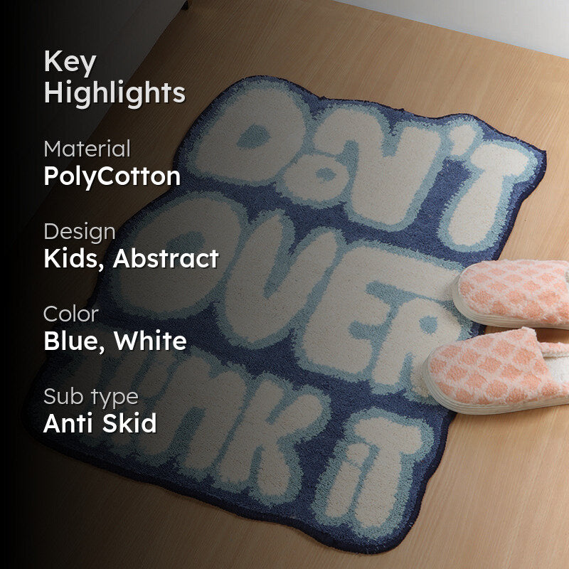 Don't Overthink Poly Cotton Bath Mat - 2