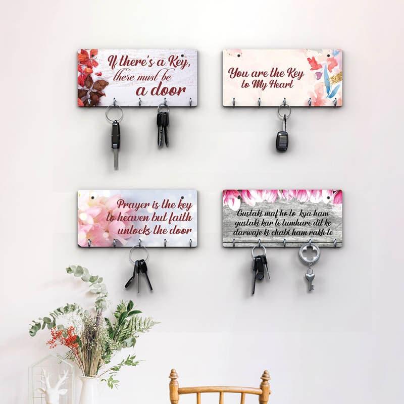 

Passion Power Key Holder - Set Of Four, Pink