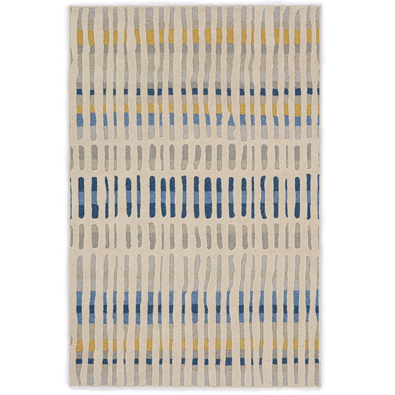 Buy Iros Geometric Wool & Nylon Carpet - Navy Blue Carpet from Vaaree