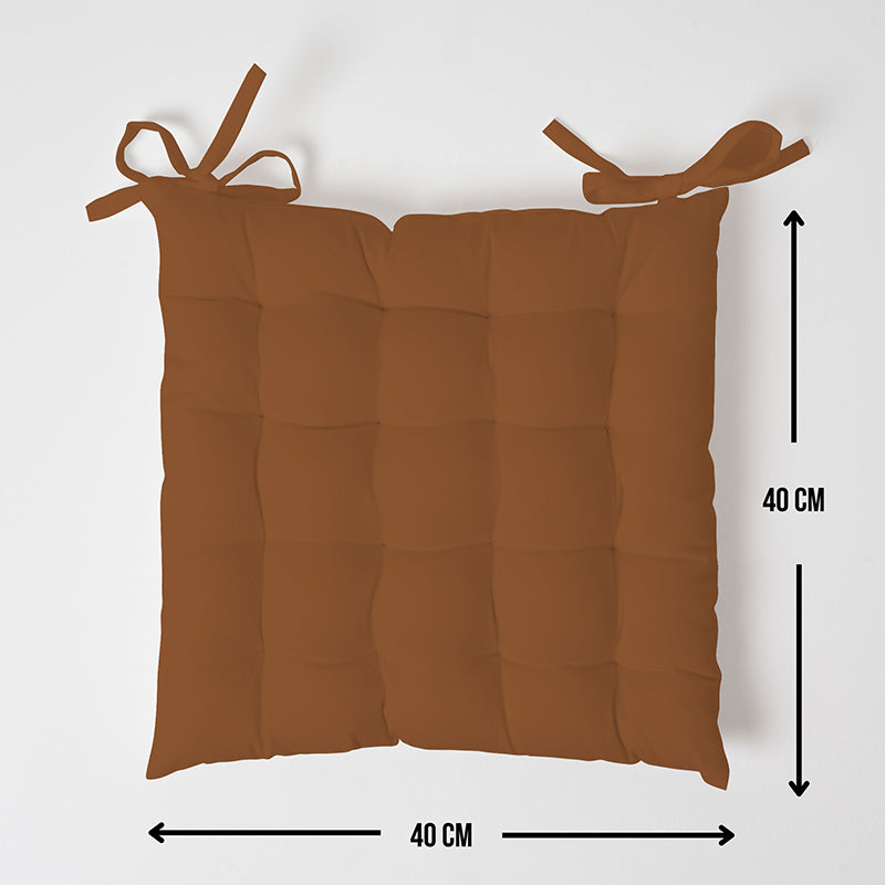 Buy Seatease Chair Pad (Brown) - Set Of Four Chair Pad from Vaaree