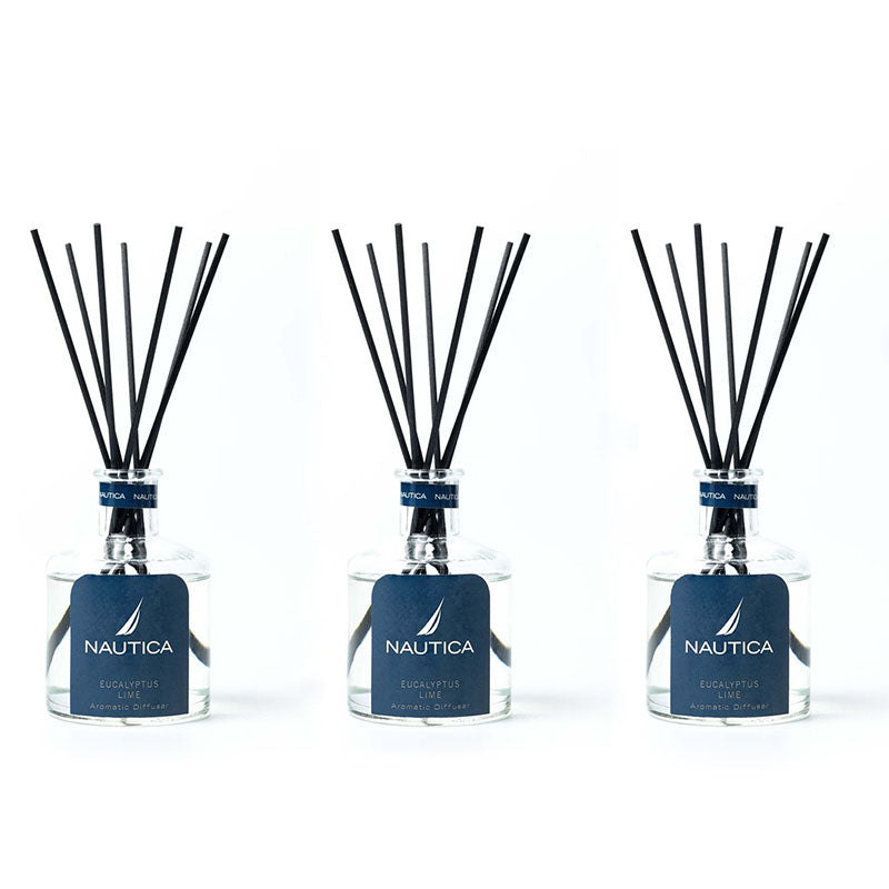 Buy Nautica Tranquil Glow Reed Diffuser (Eucalyptus & Lime) - Set Of Three Diffuser from Vaaree
