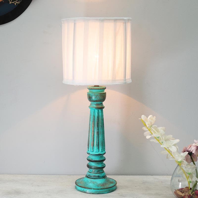 

Anjika Table Lamp - White, White;blue
