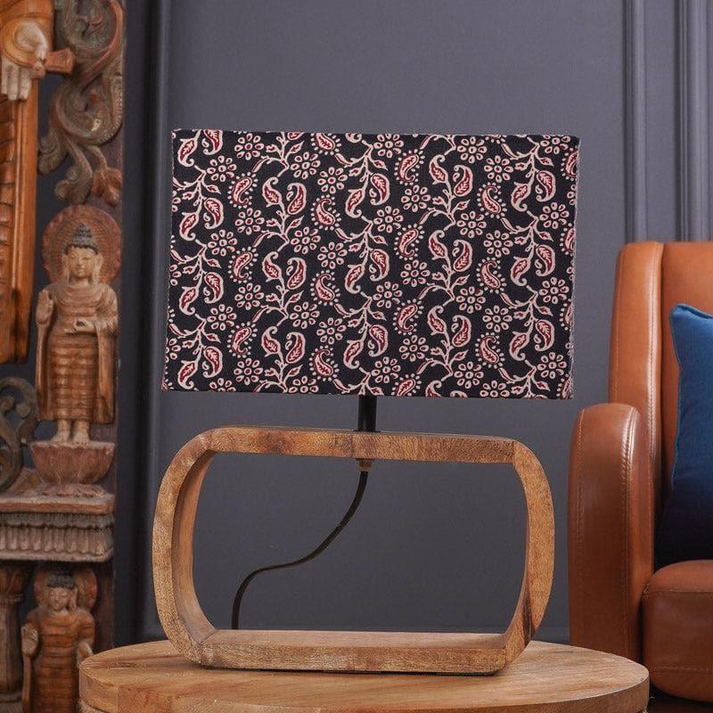 

Ethnic Serenade Rectoval Table Lamp, Blue;brown
