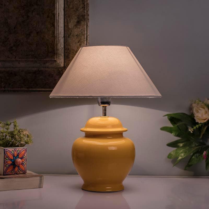 Buy Fancy Pants Table Lamp With Conical Shade - White Table Lamp from Vaaree