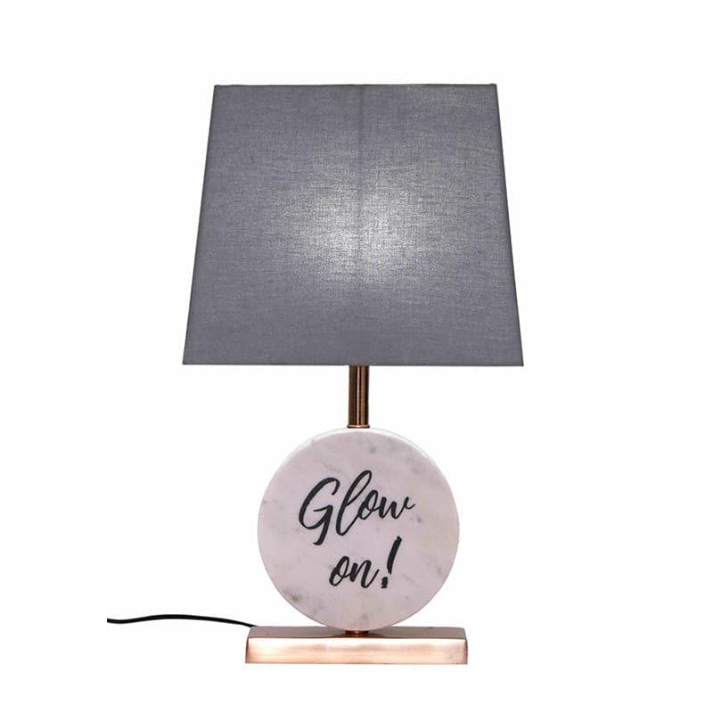 Buy Glow On Marble & Copper Base Table Lamp - Grey Table Lamp from Vaaree