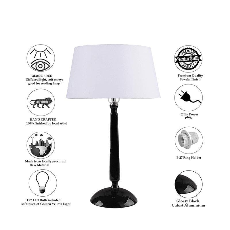 Buy Marvel Luminary Black Table Lamp - White Table Lamp from Vaaree