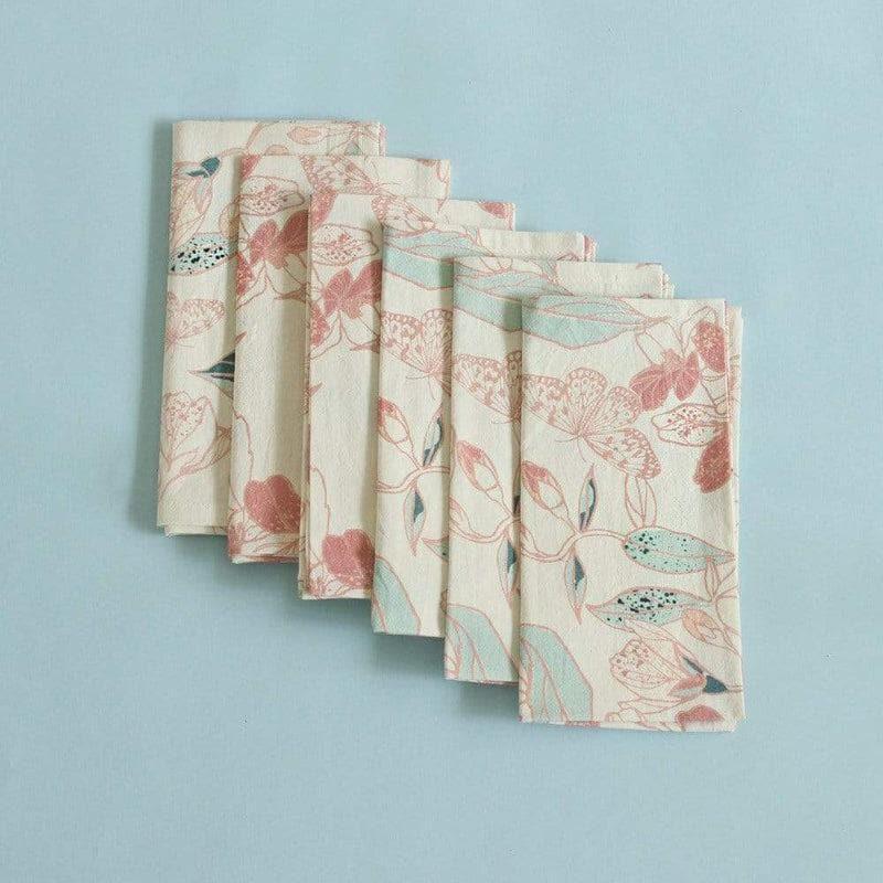 

Fluer Napkin (Yellow) - Set Of Six, Multicolor