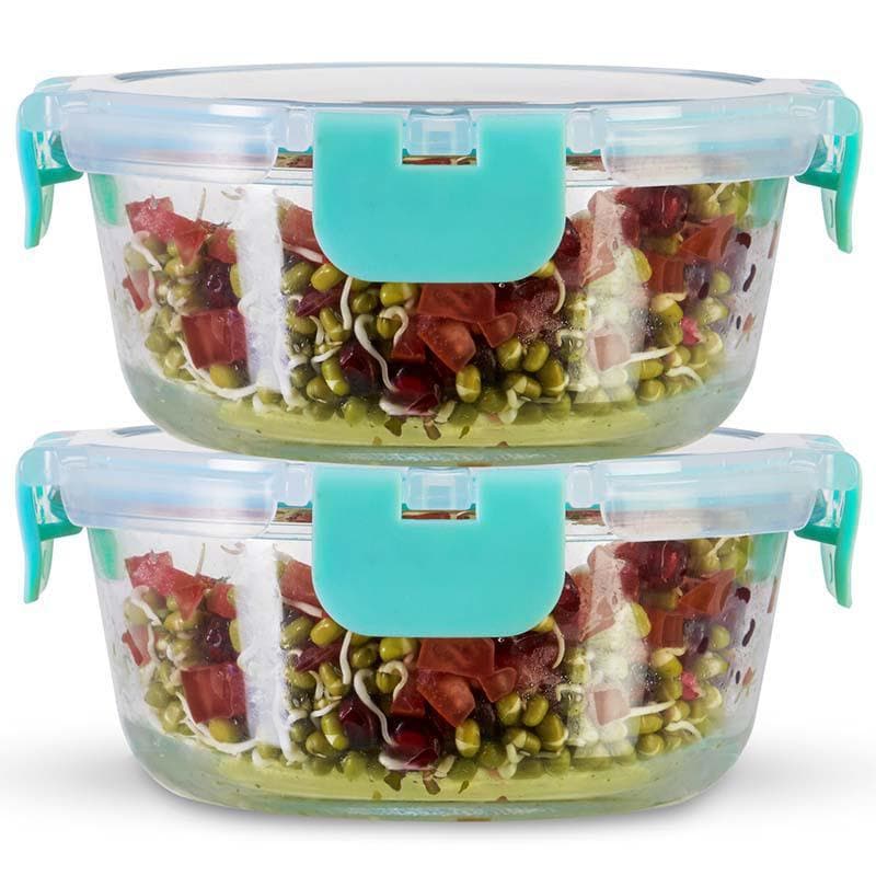 Buy Crusade Round Glass Container - 390 ML Tiffin Box & Storage Box from Vaaree