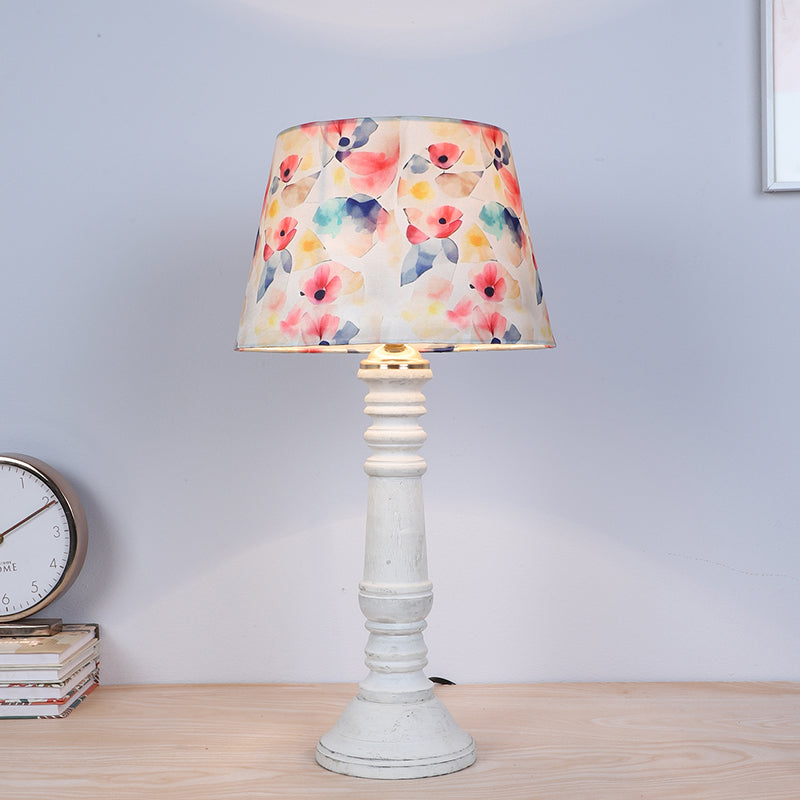 Buy Luna Borealis Coil Printed Mango Wood Table Lamp Table Lamp from Vaaree