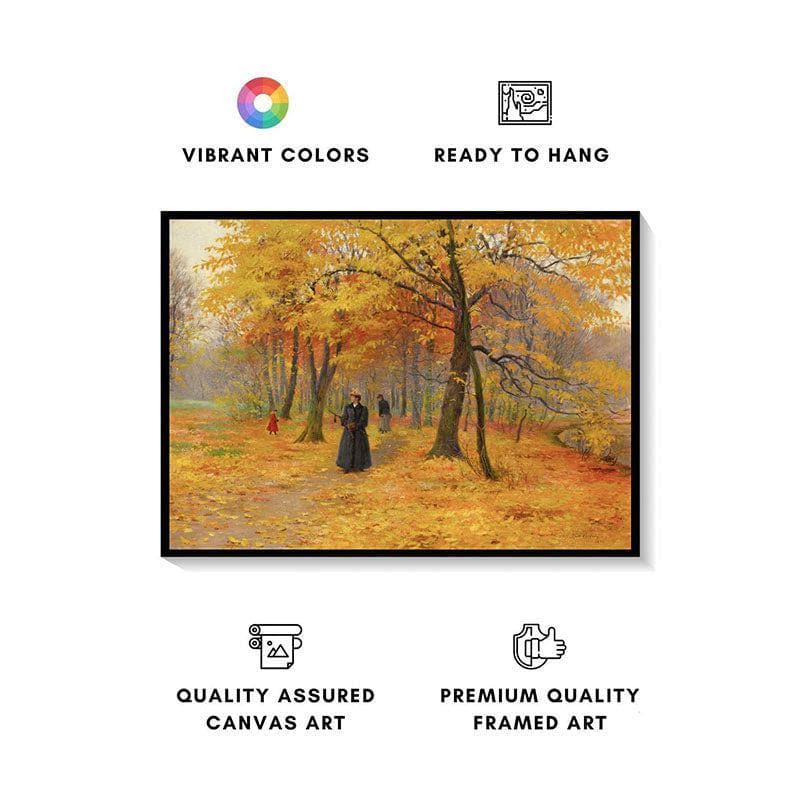 Buy A Forest Walk Wall Painting - Black Frame Wall Art & Paintings from Vaaree
