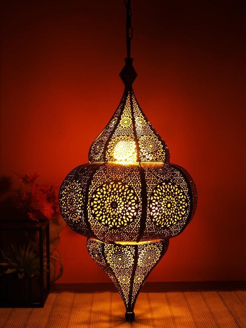 

Retro Moroccan Lantern, Black