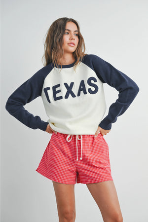 Navy Texas Graphic Sweater - Sage and Co.  