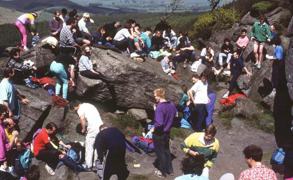 Busy scenes during the Burnley Boulder Bash at Crookrise in 1991.