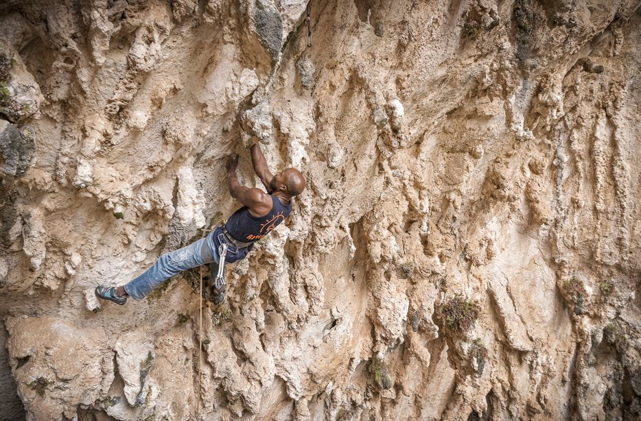 Trevor Massiah climbing