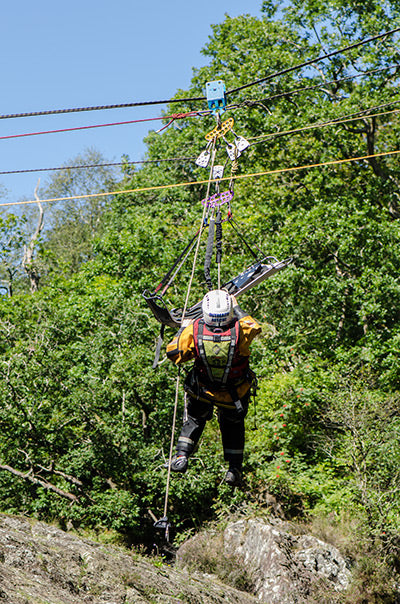 A cableway in action