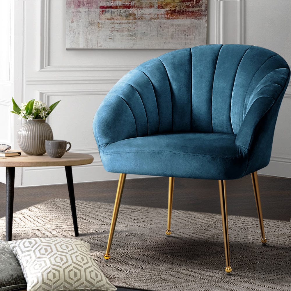 navy velvet accent chair living room