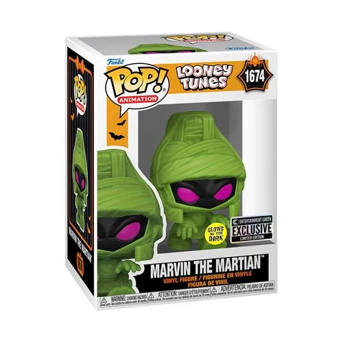 Funko Pop Looney Tunes Halloween Marvin the Martian (GITD) Vinyl Figure #1674 - Entertainment Earth Exclusive
