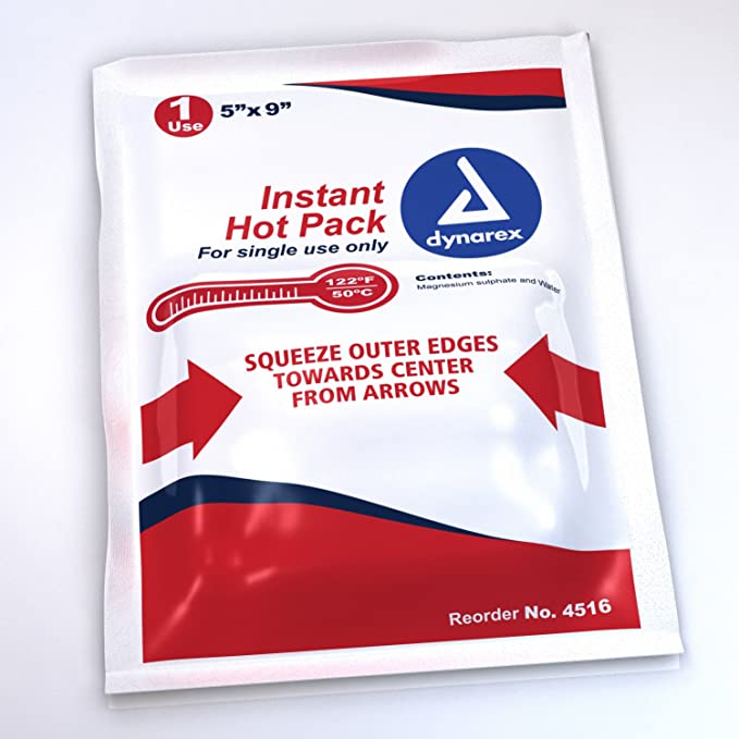 Dynarex Disposable Ice Packs for Injuries - Instant Cold Packs for Fir