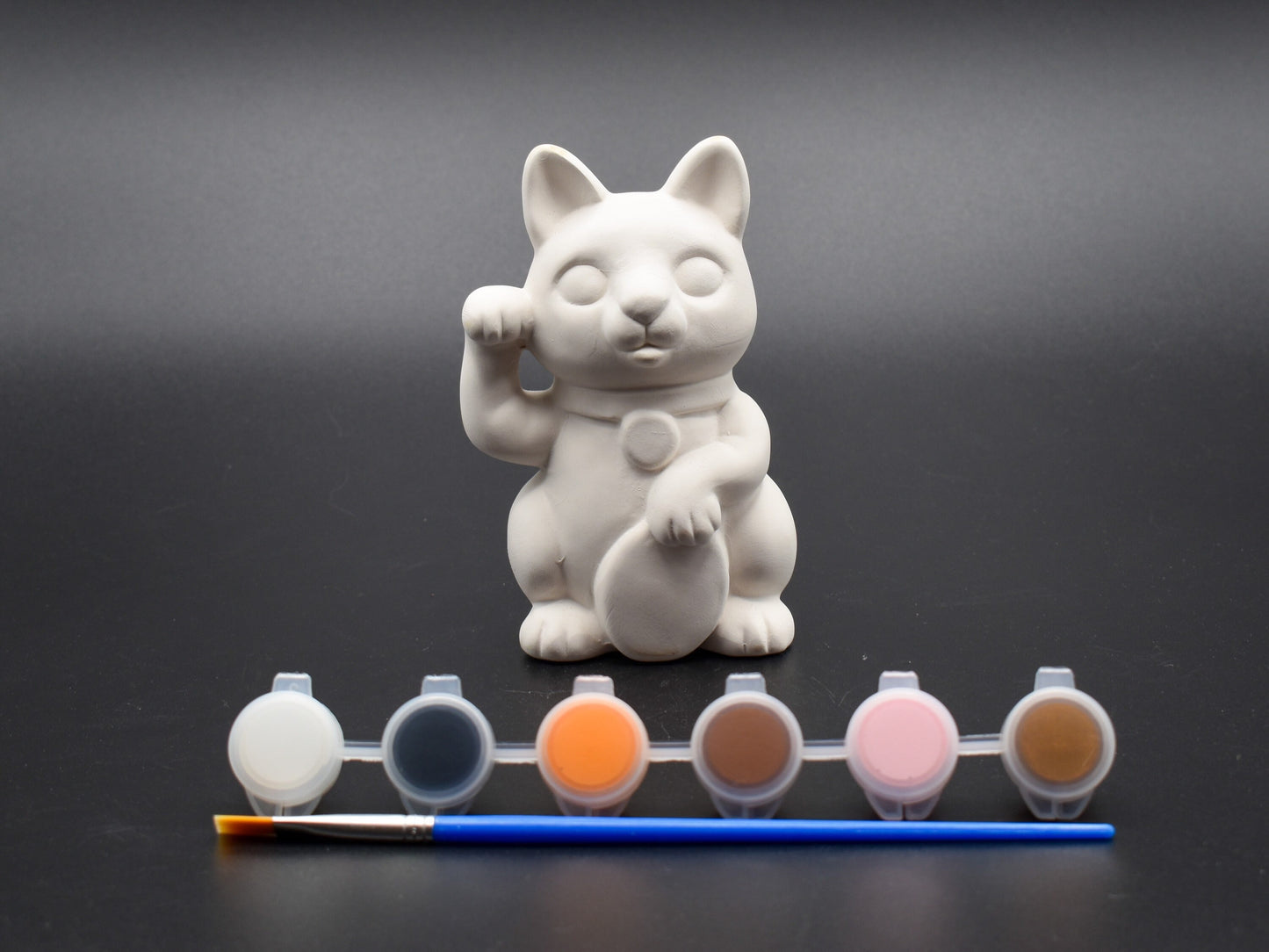 Lucky Cat - DIY Kit - Paint At Home Kit - Ready To Paint - Ceramic Bisque - Ceramic Lucky Cat - Ready To Paint - Maneki-neko