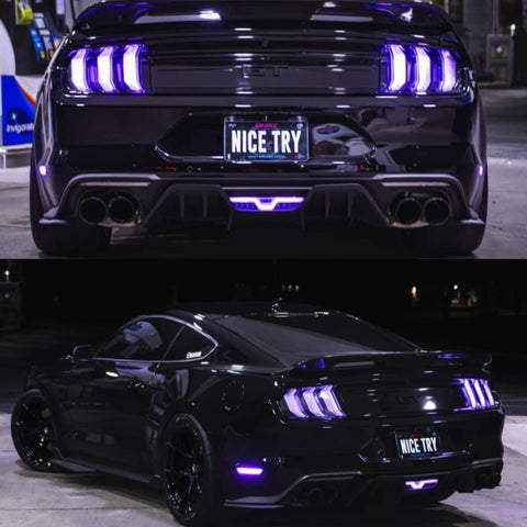 mustang with led headlights and taillights