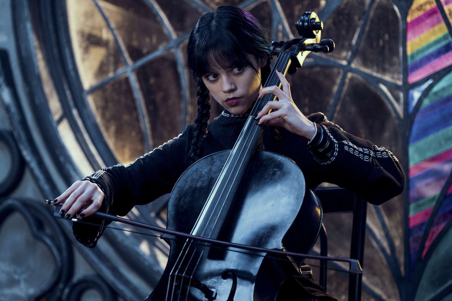 Is Wednesday Addams a Witch? Playing black cello in Netflix series