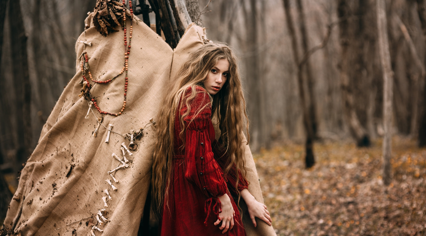 Witch in forest hut