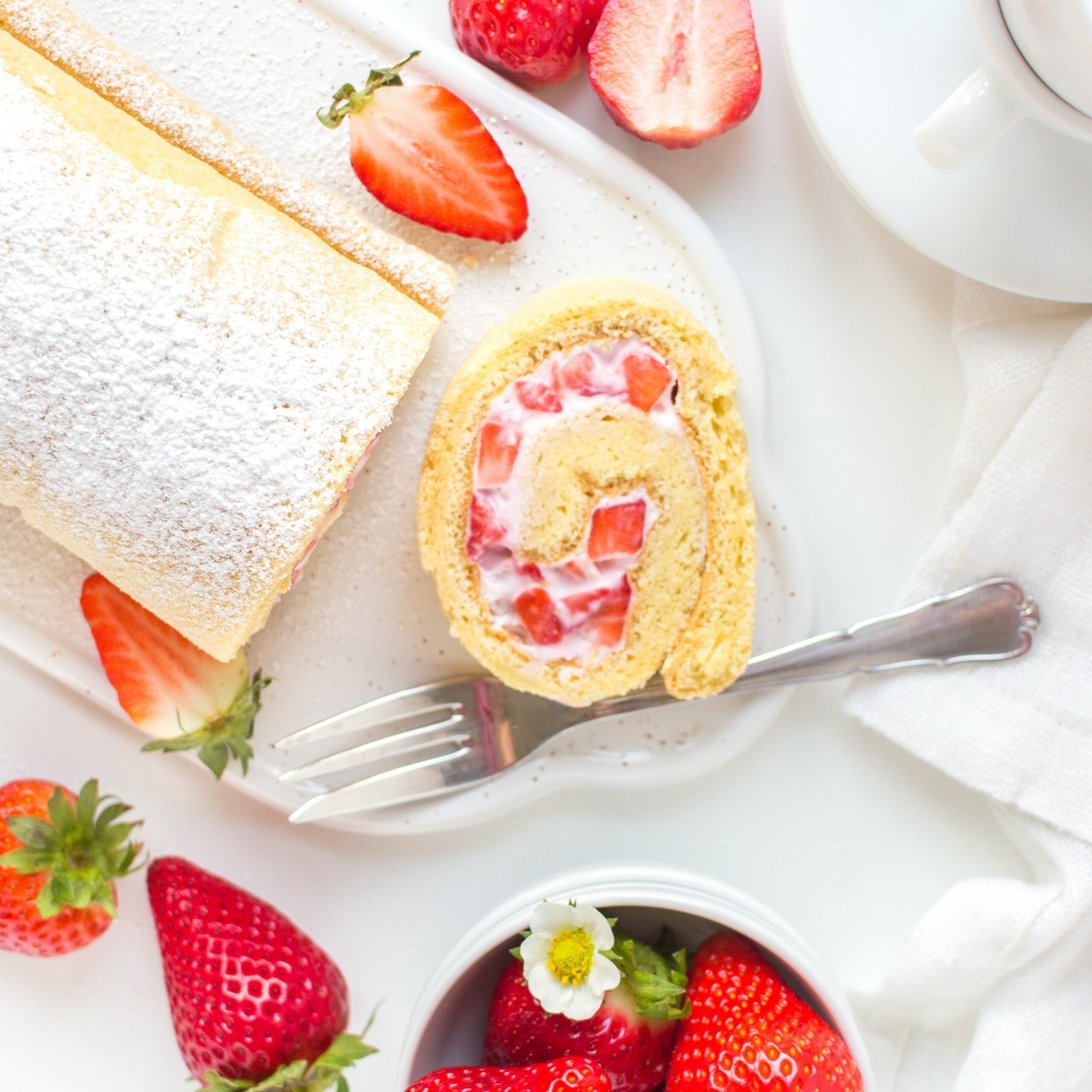 Strawberry Swiss roll