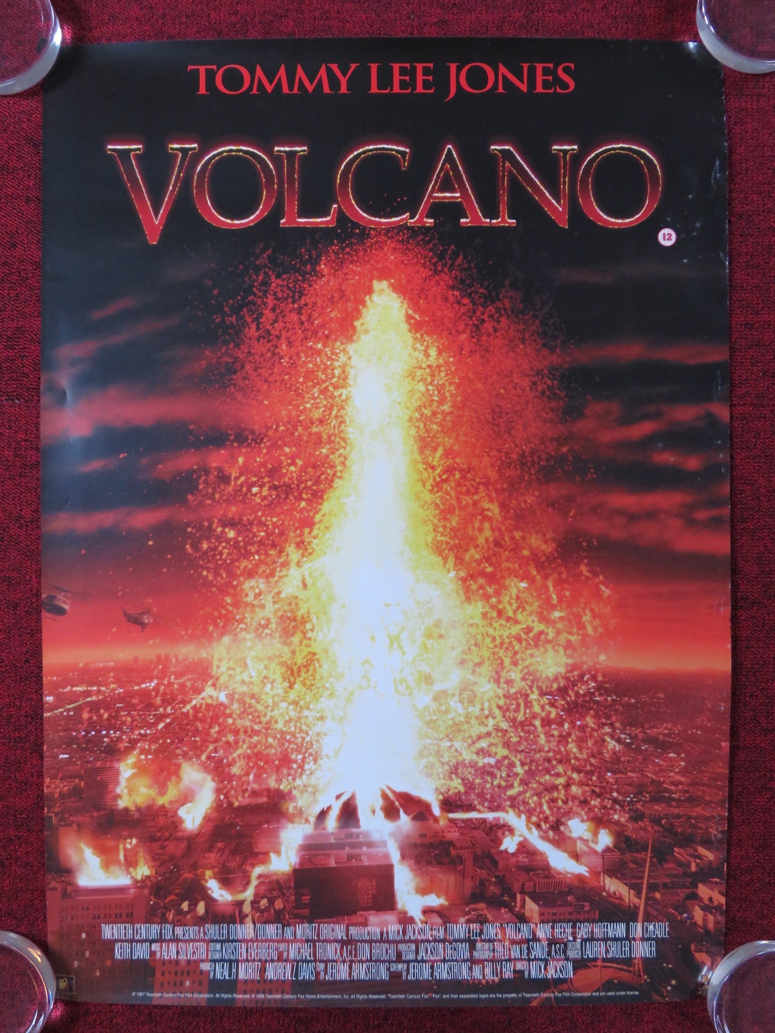 VOLCANO VHS VIDEO POSTER TOMMY LEE JONES ANNE HECHE 1998 – Rendezvous Cinema