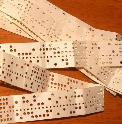 Baudot teleprinter tape