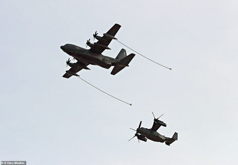 Aerial tanker and Osprey Aircraft