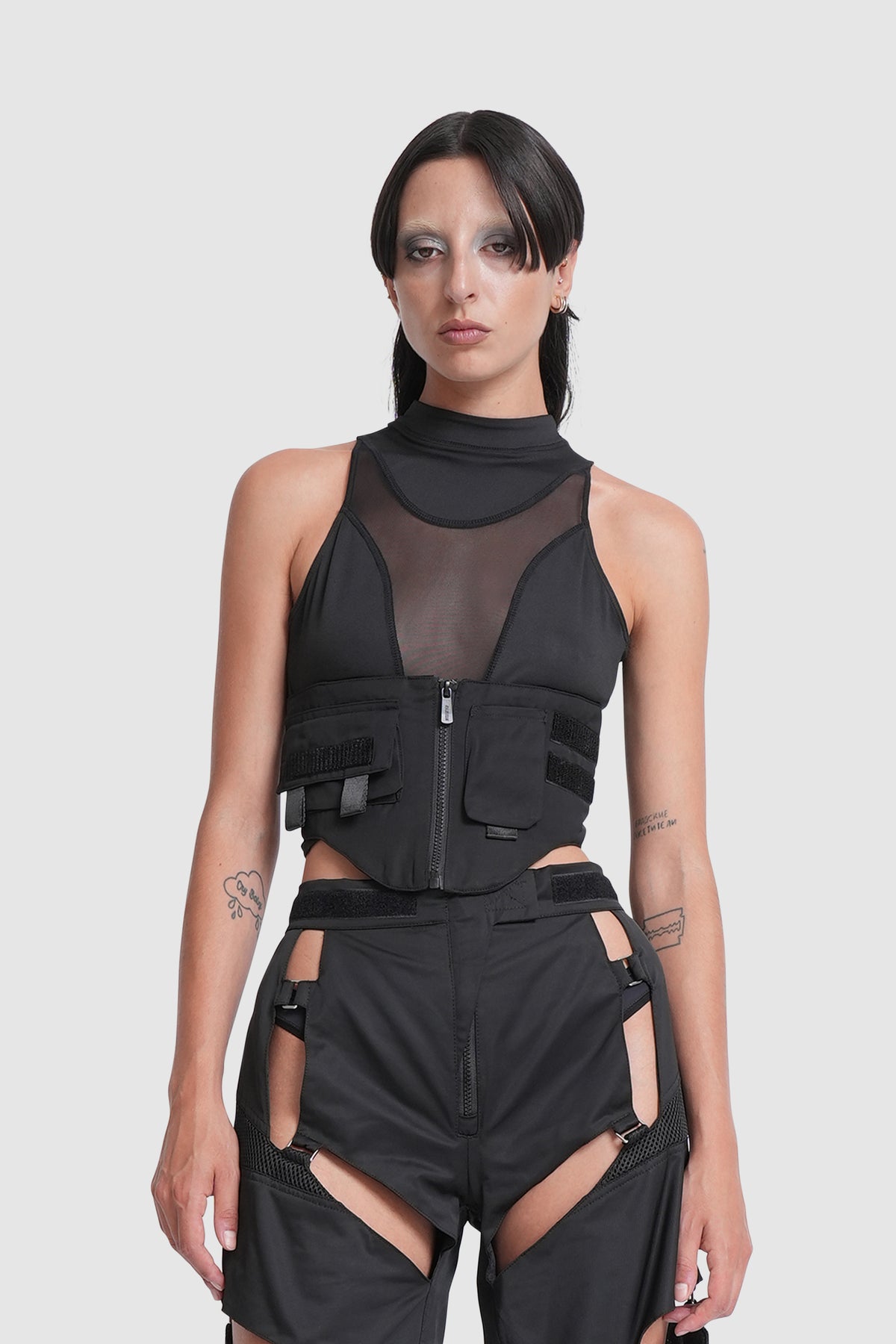 NAMILIA - tactical v-neck top - Shop now