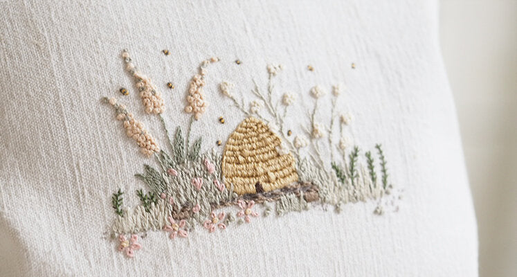 The Stitchery Journal 2020: Bird's Nest Haven Cover Art Embroidery