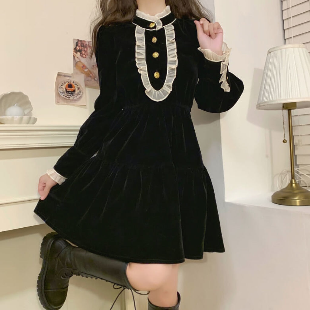 えください】 新品♡秋♡お嬢様♡お上品♡ほめられワンピ♡チェック