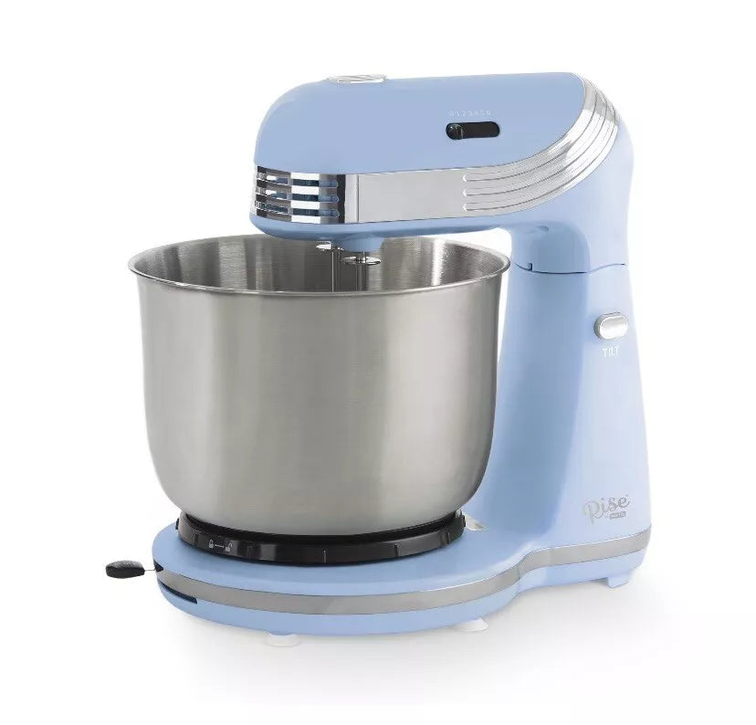 Rise by Dash 6 Speed Stand Mixer, 3 QT - Sky Blue