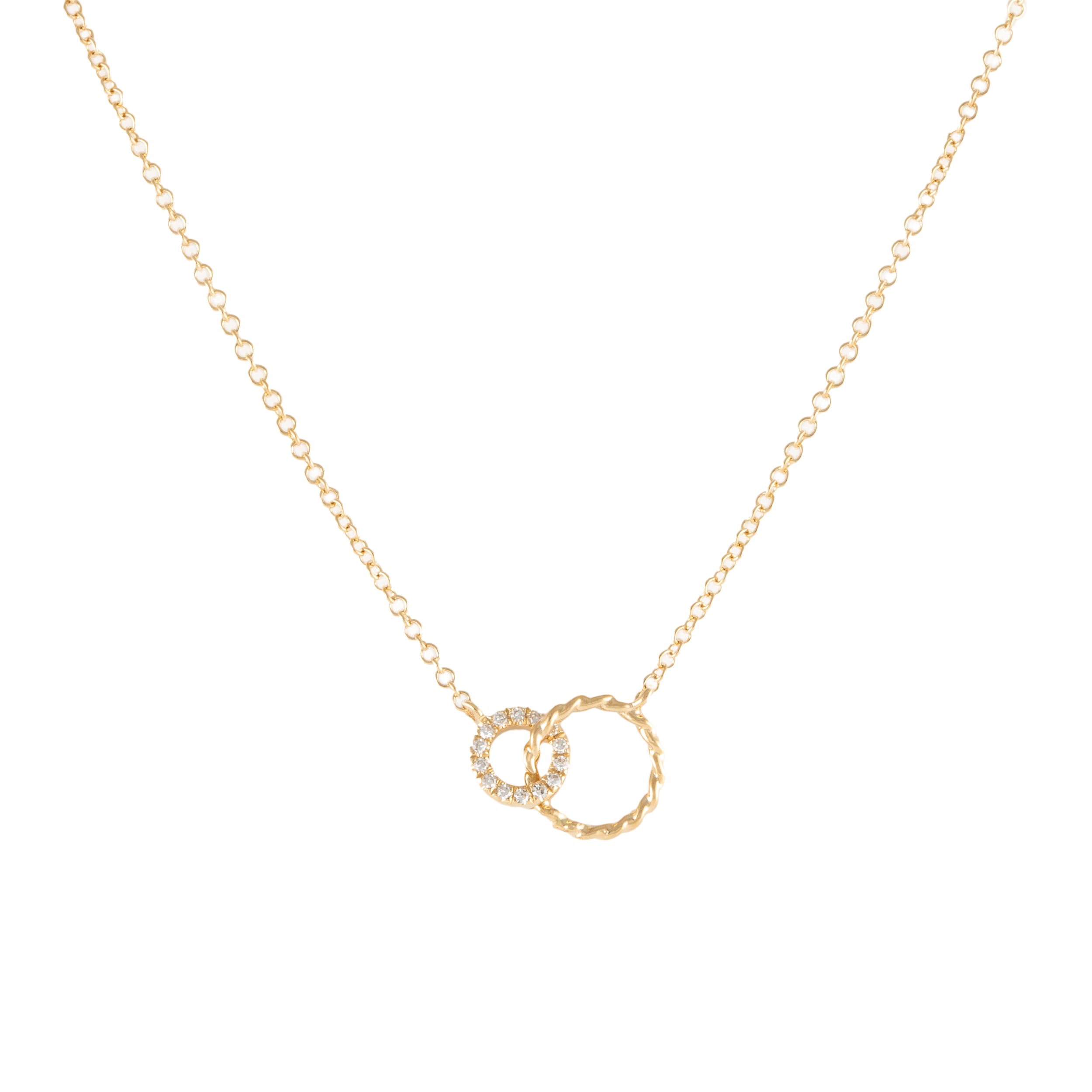 14k gold interlocking circle necklace – Ellie Jay