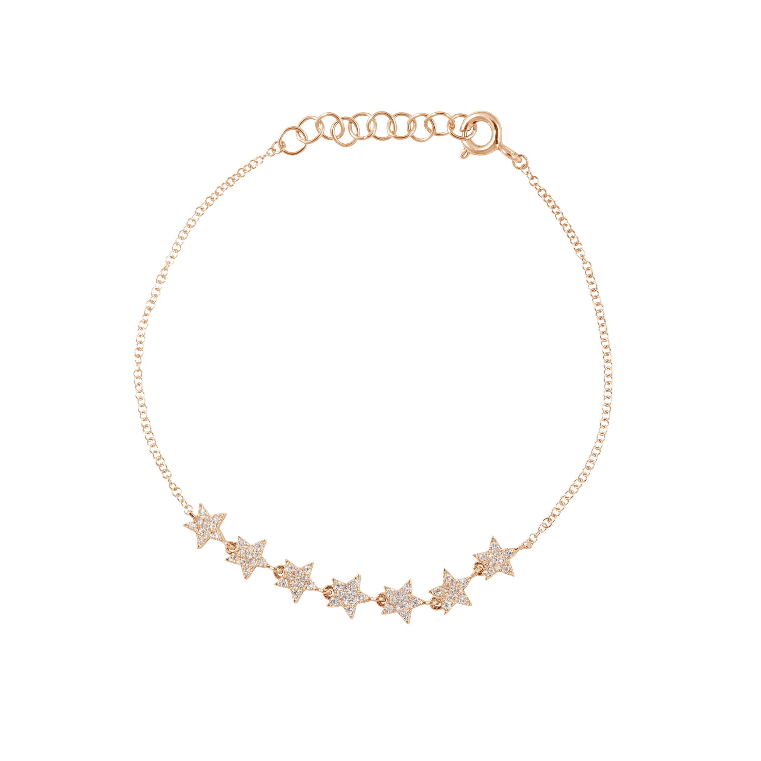 14k gold diamond baby stars bracelet – Ellie Jay