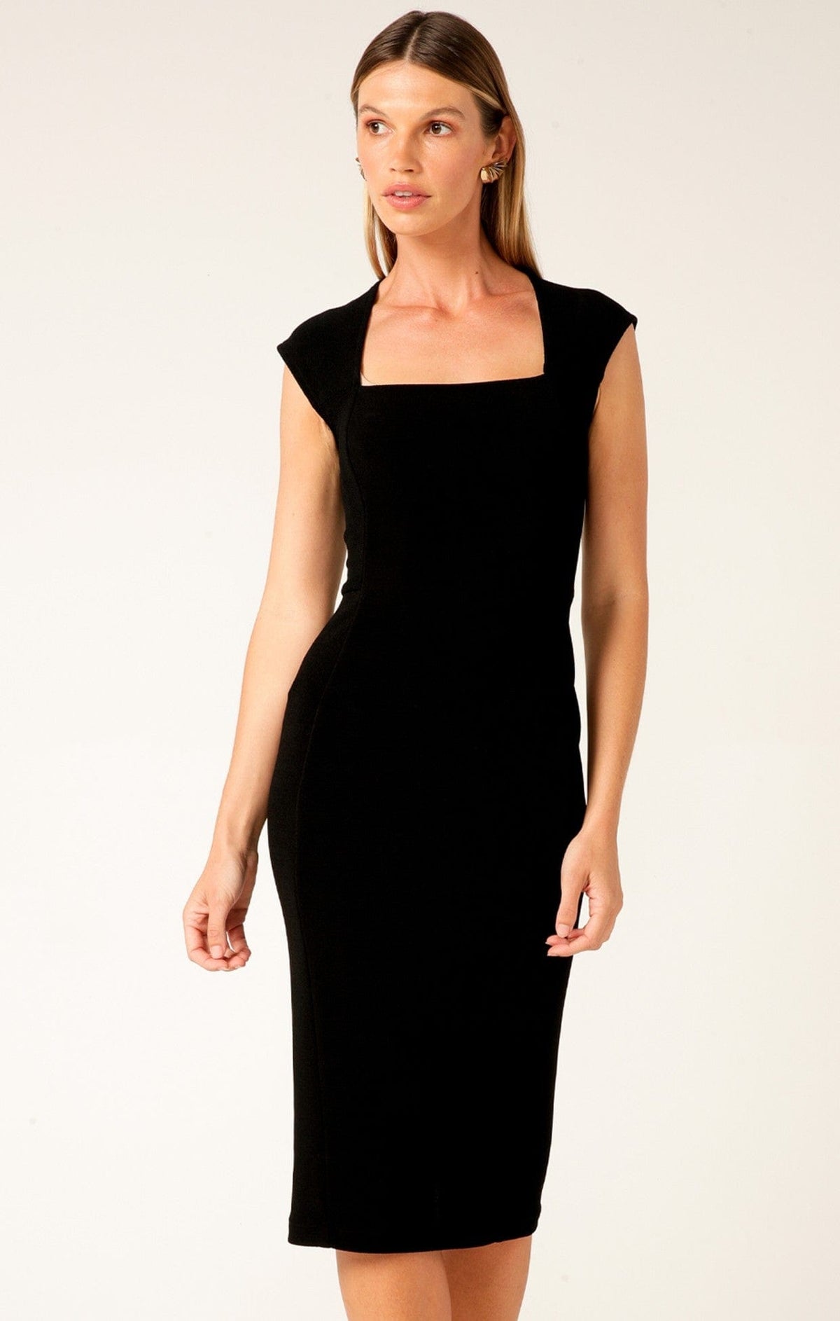 Iris Dress 3/4 Sleeve (Black)