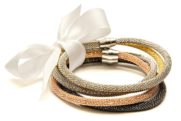 Amore bracelets rose, yellow, black and silver