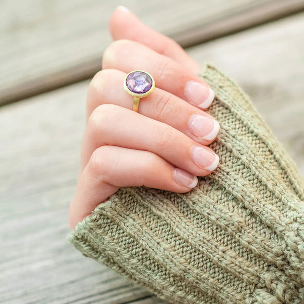 Lilac gemstone ring